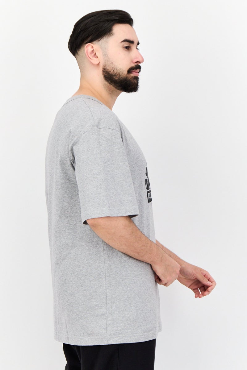 Reebok تي شيرت رياضي للرجال بأكمام قصيرة، خارجي، رمادي - Image 4