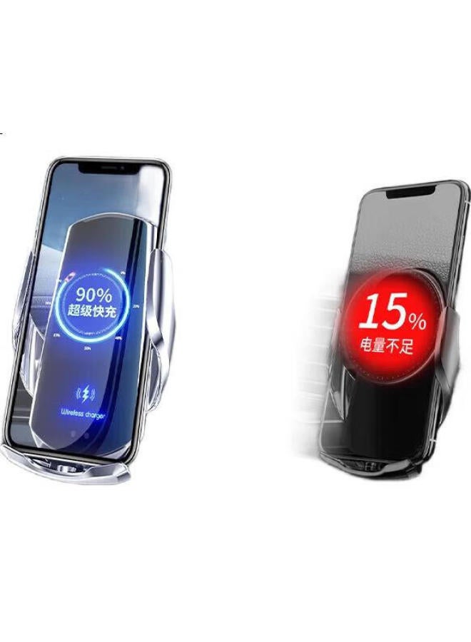 Ornaments Huashi Car Mount Wireless Charger Car Charger Navigation Buckle Automatic Induction Fixer - Image 2