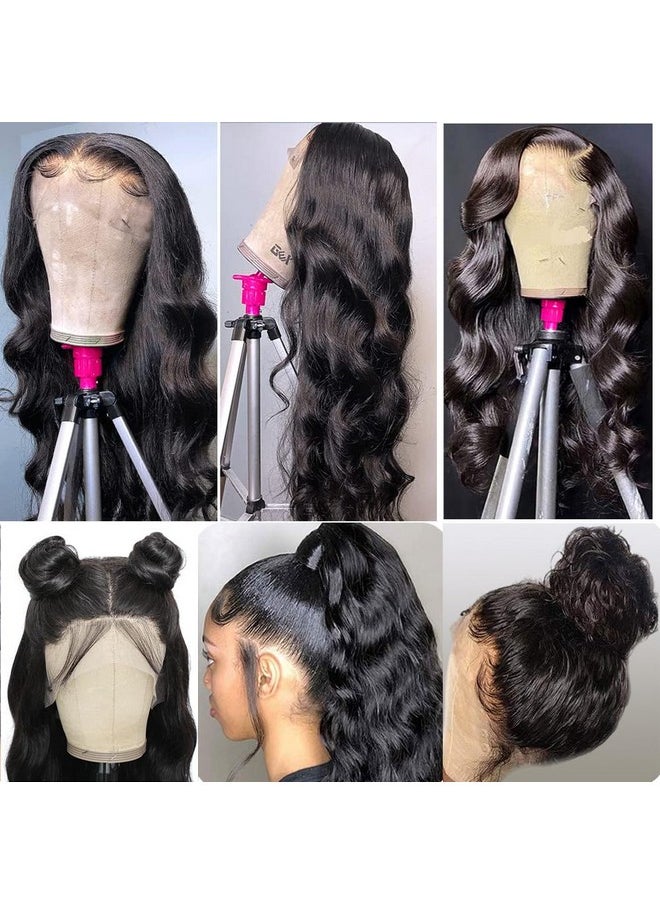 ANNELBEL - Body Wave Lace Front Wigs Human Hair 13X4 Hd Transparent Lace Frontal Wigs Pre Plucked With Baby Hair 180% Density Wear And Go Glueless Human Hair Wigs For Black Women 18 Inch Natural Color - Image 1