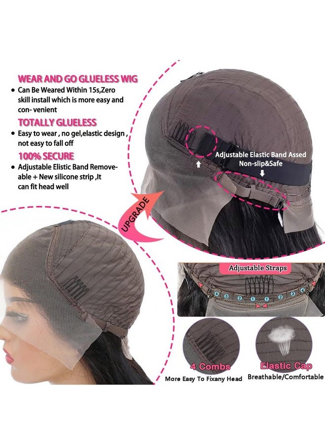 ANNELBEL - Body Wave Lace Front Wigs Human Hair 13X4 Hd Transparent Lace Frontal Wigs Pre Plucked With Baby Hair 180% Density Wear And Go Glueless Human Hair Wigs For Black Women 18 Inch Natural Color - Image 1