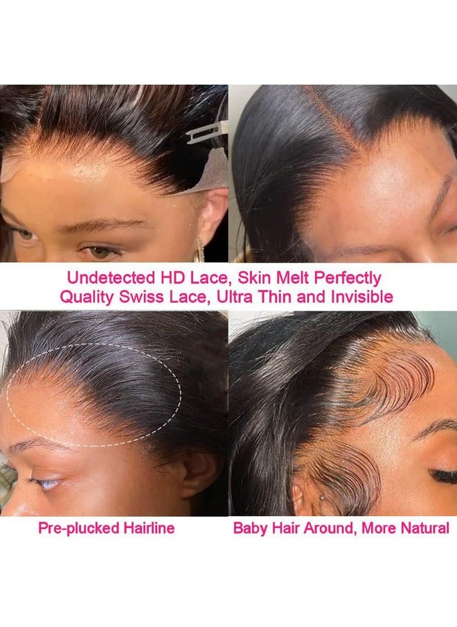 ANNELBEL - Body Wave Lace Front Wigs Human Hair 13X4 Hd Transparent Lace Frontal Wigs Pre Plucked With Baby Hair 180% Density Wear And Go Glueless Human Hair Wigs For Black Women 18 Inch Natural Color - Image 1