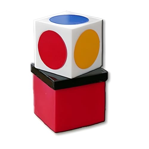 MilesMagic Magicians Color Vision Gimmick Magic Cube Illusion with Colour Prediction Box for Astonishing Real Close Up Street Magic Tricks and Mentalism - Image 1