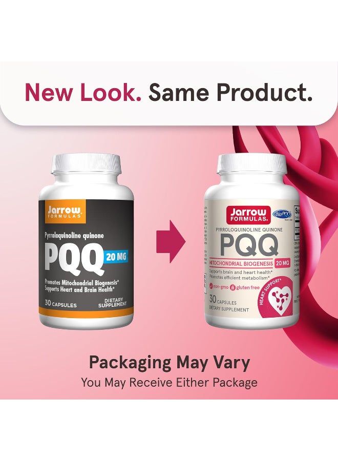 jarrow formulas PQQ 20 mg, Dietary Supplement, Heart, Brain, and Metabolism Support, 30 Veggie Capsules, 30 Day Supply - Image 2