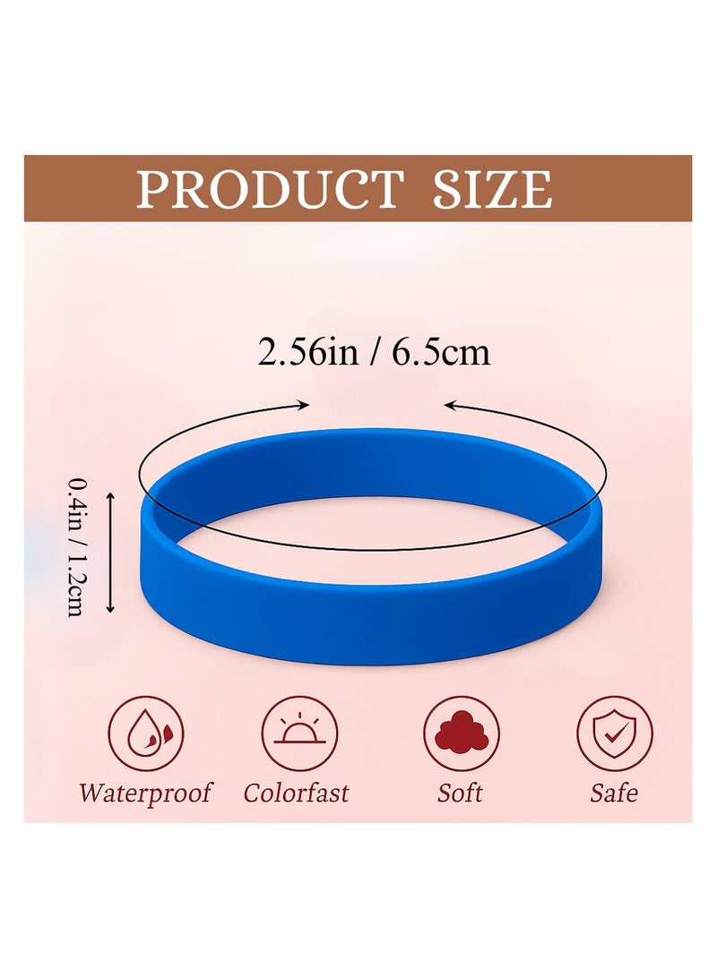 PRINTSHOP4ME Colorful Rubber Bracelets For Parties,Events,Fundraisers-Ideal For Sports,Birthday Parties,Team Building,Awareness Campaigns And Party Favors - Image 4