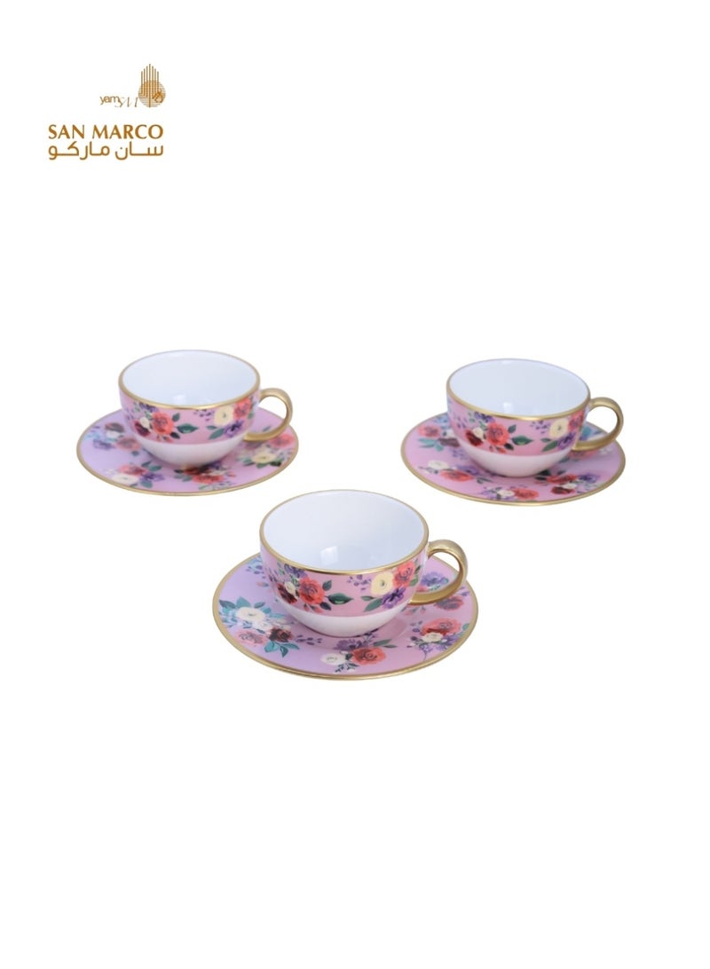 San Marco Rose Garden Luxury Tea Set – 12 Pieces - Image 1