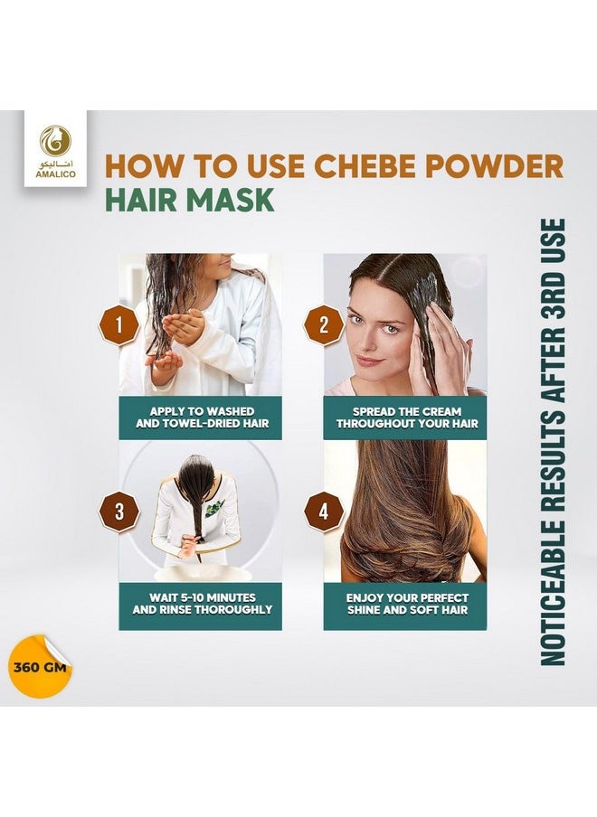 AMALICO Hair Treatment Mask with Chebe Powder - Natural Hair Growth and Repair Formula - Moisturizing Mask for Dry, Damaged Hair (12.7 Ounce)  - Image 3