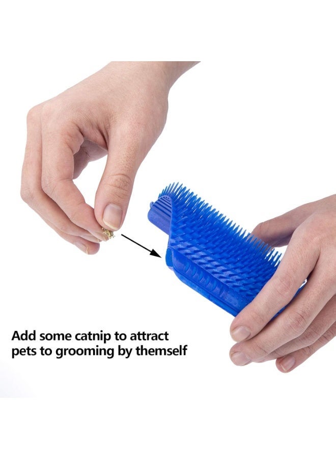 Wall Mounted Cat Grooming & Self Scratcher Brush – Catnip Cat Massage Comb with 4 Double-Sided Tape Pieces and 4 Screws - Image 2