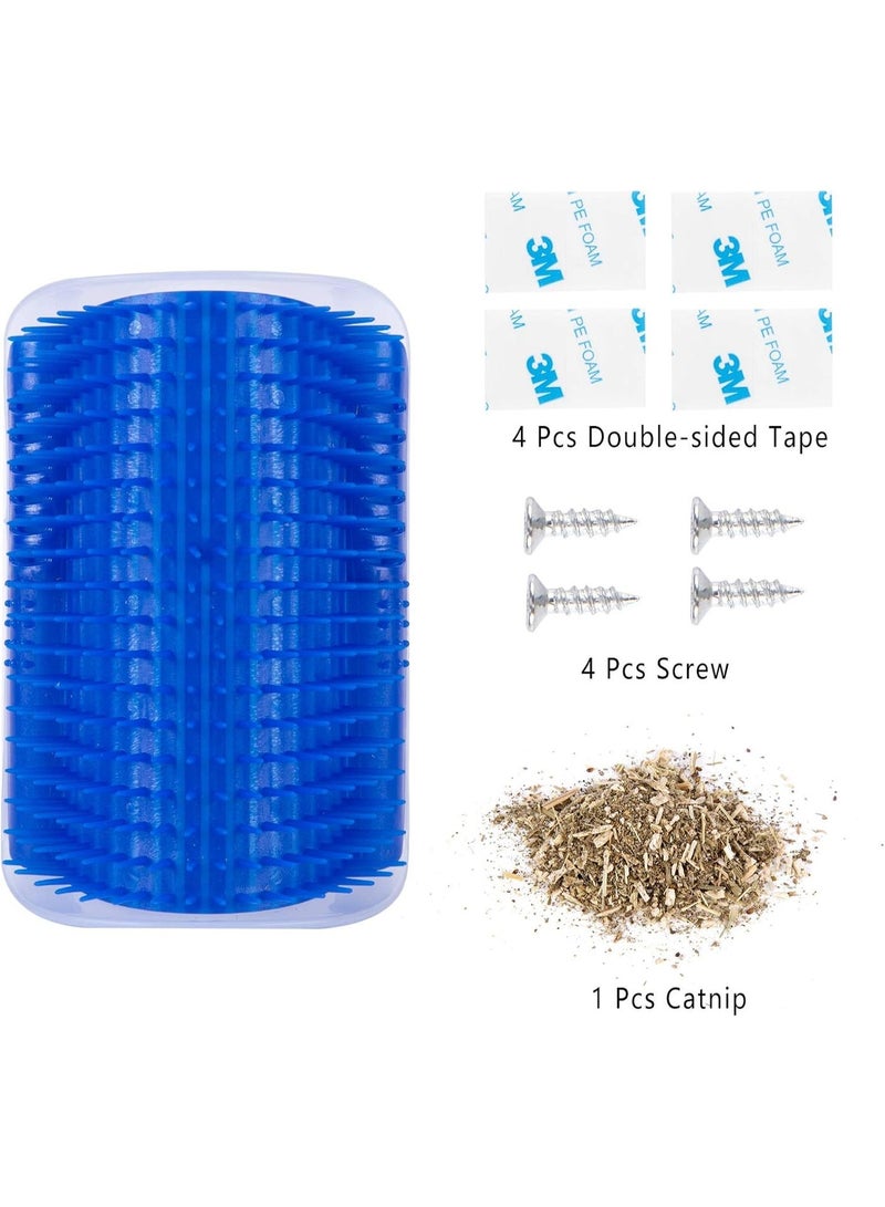 Wall Mounted Cat Grooming & Self Scratcher Brush – Catnip Cat Massage Comb with 4 Double-Sided Tape Pieces and 4 Screws - Image 5