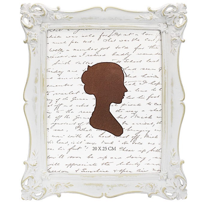 8x10 Inch Vintage Picture Frame Elegant Antique Photo Frames with Glass Front Photo Display Tabletop Wall Hanging Gift Ideas Off White