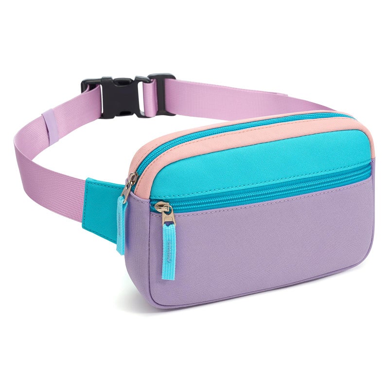 Cotmcor Fanny Pack Teens Easter Basket Stuffers for Kids: Birthday Gifts for 5 6 7 8 9 10 11 12 Year Old Teen Girls, Preppy Cute Trendy Stuff Colorblock Crossbody Bag Adjustable Belt Bags for Travel - Image 1
