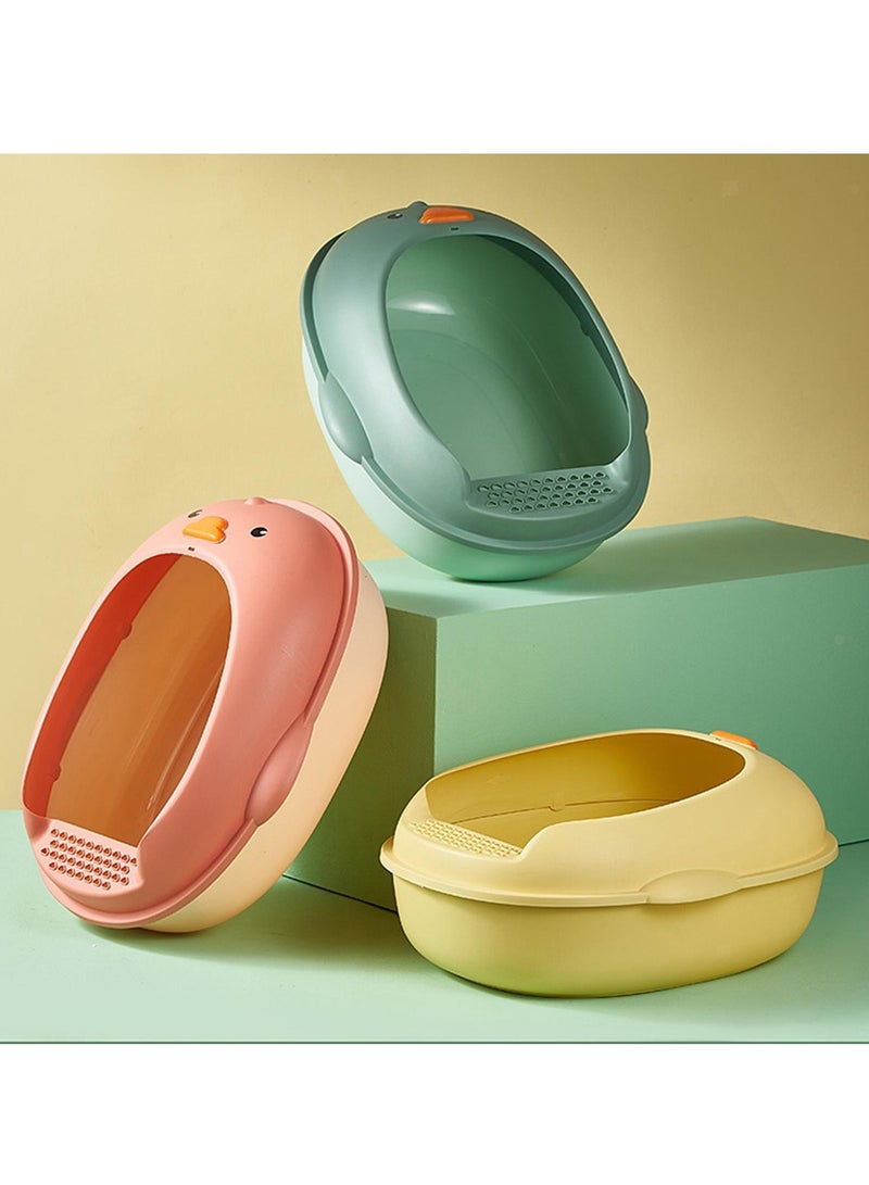 Duck Shape Cat Litter Box Semi Enclosed Anti Splashing Easy Cleaning Durable Cat Potty Pan Kitten Sandbox Pet Bedpan - Image 5
