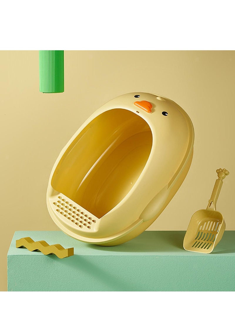 Duck Shape Cat Litter Box Semi Enclosed Anti Splashing Easy Cleaning Durable Cat Potty Pan Kitten Sandbox Pet Bedpan - Image 3
