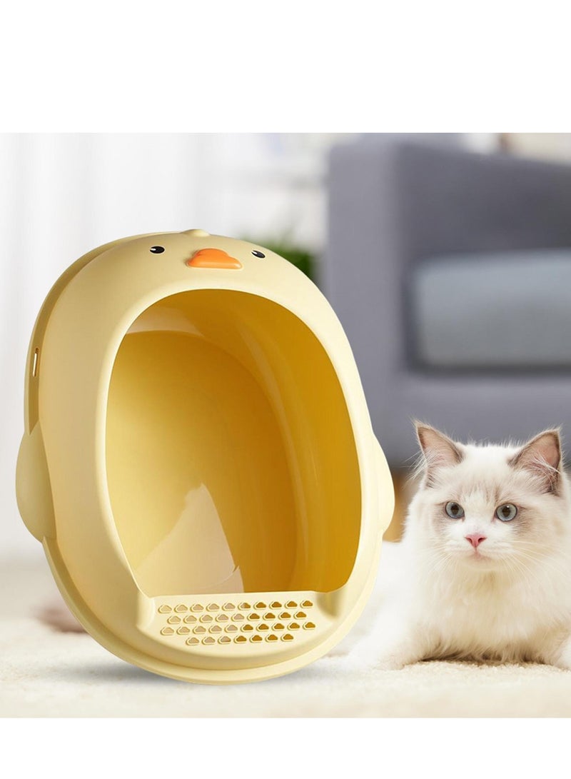 Duck Shape Cat Litter Box Semi Enclosed Anti Splashing Easy Cleaning Durable Cat Potty Pan Kitten Sandbox Pet Bedpan - Image 4