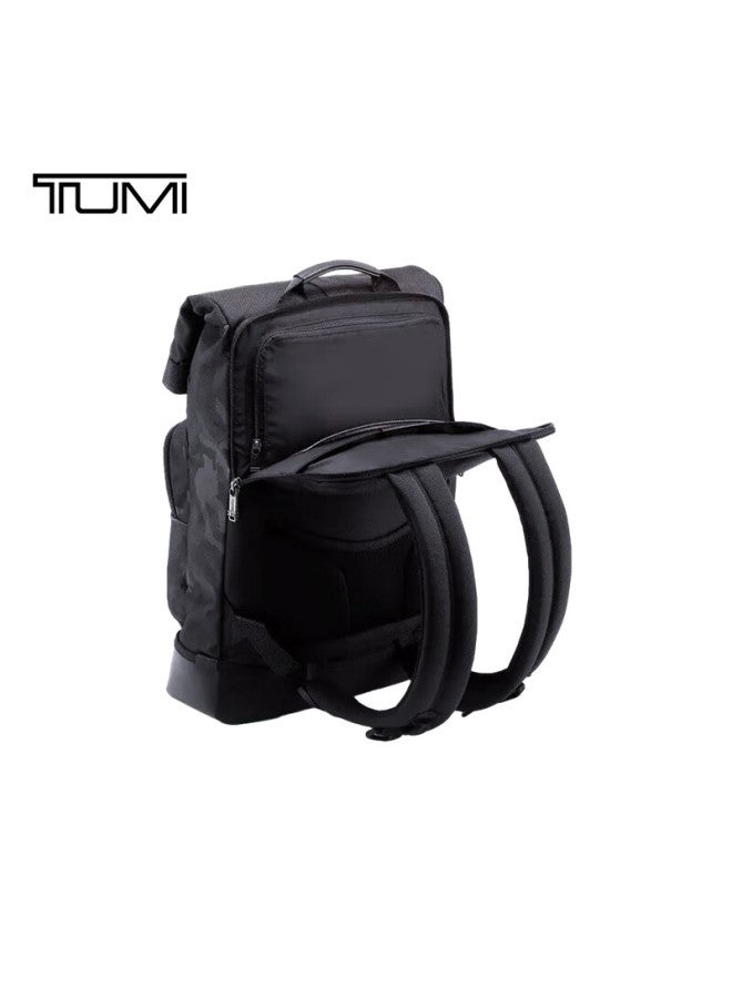 Tumi Men's Backpack, Versatile Commuter Camouflage Roll-top Large Capacity Laptop Bag, 02223388gcmo, Gift - Image 1