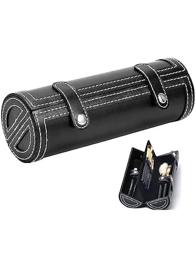 BWSJ Travel Makeup Brushes Case with Mirror Waterproof Cosmetic Organizer Bag for Women and Girls - Image 1