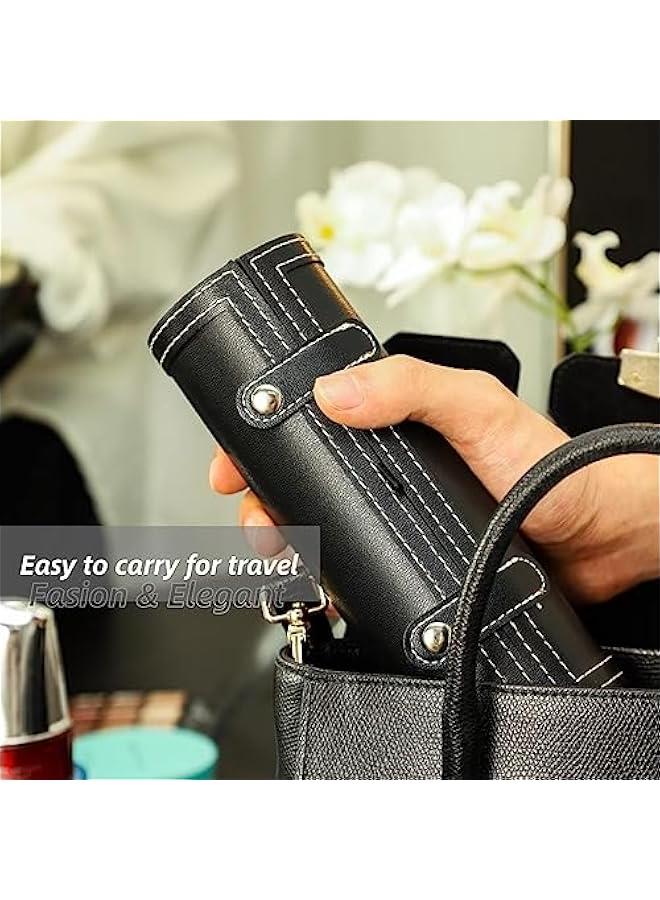 BWSJ Travel Makeup Brushes Case with Mirror Waterproof Cosmetic Organizer Bag for Women and Girls - Image 3