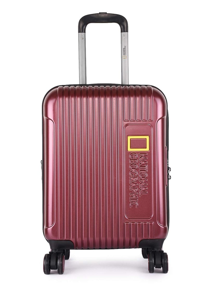 NATIONAL GEOGRAPHIC حقيبة سفر ناشيونال جيوغرافيك كانيون من مادة ABS/PC الصلبة، خفيفة الوزن، مقاومة للسرقة، مزودة بسحاب وقفل TSA، حقيبة سفر بعجلات مزدوجة (20 بوصة)  - Image 1