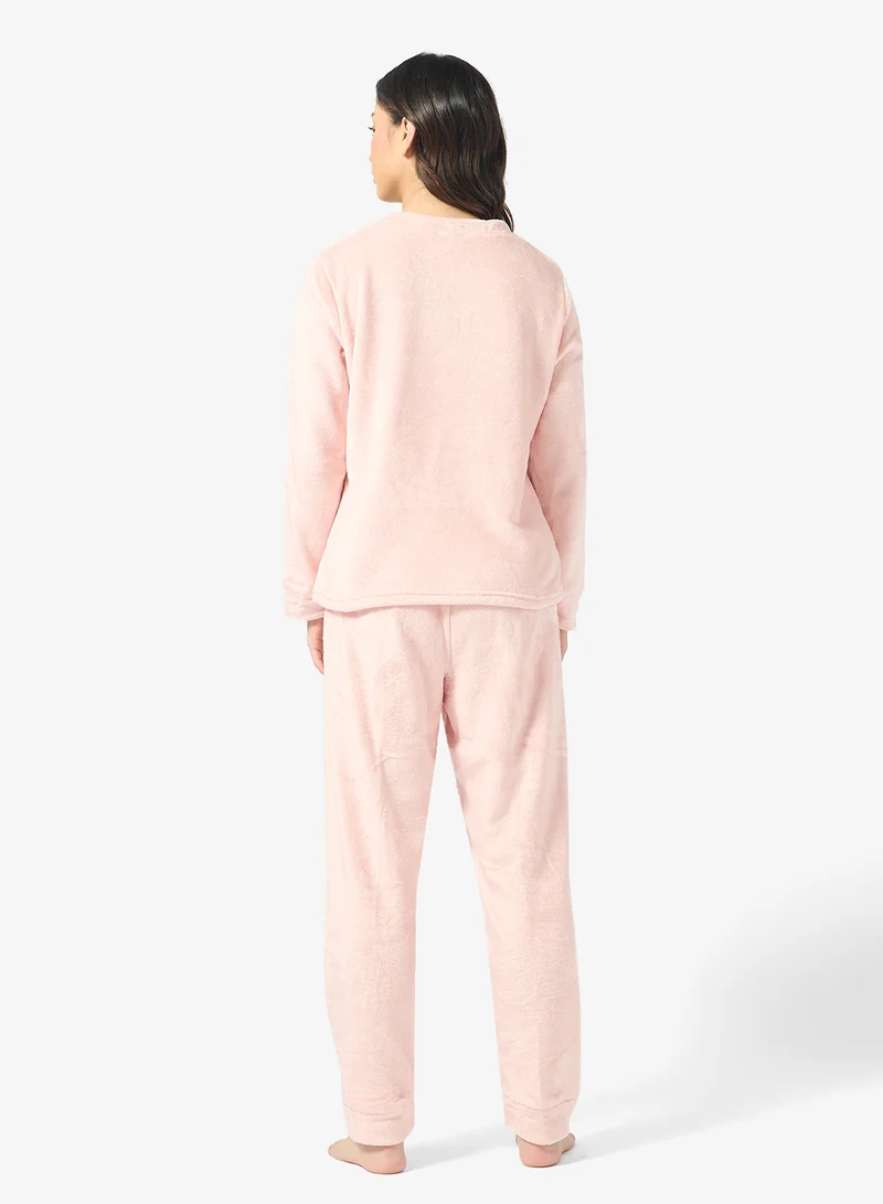 Ginger Cozy Velour Loungewear Pyjama Set