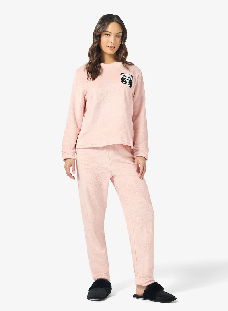 Cozy Velour Loungewear Pyjama Set