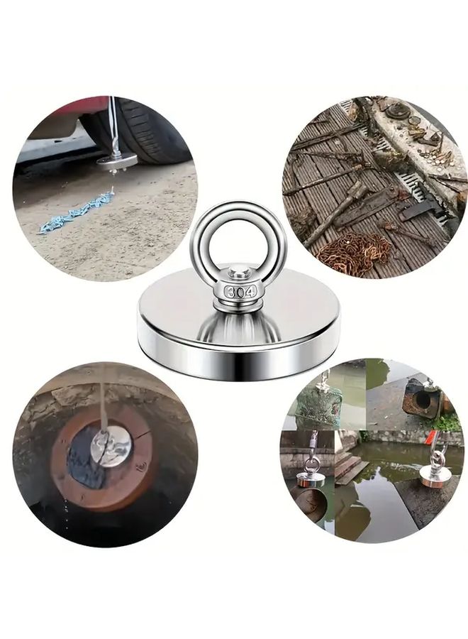 Black Buckle 300LBS Magnetic Fishing Magnet Set With Safety Belt For River Retrieval - Image 5