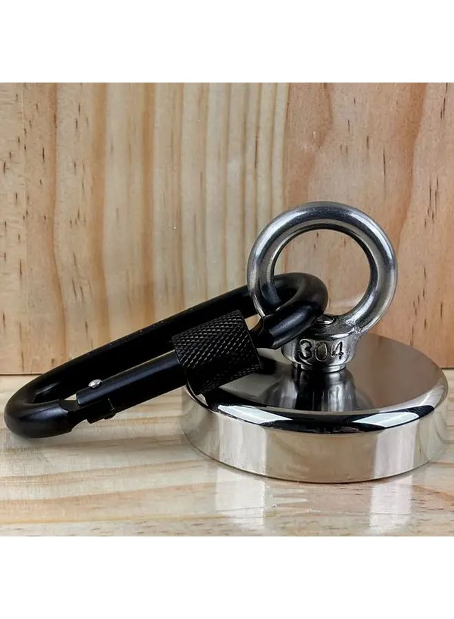 Black Buckle 300LBS Magnetic Fishing Magnet Set With Safety Belt For River Retrieval - Image 1