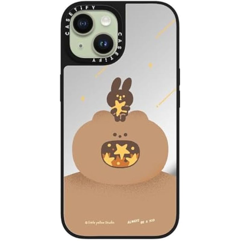 Casetify Mirror iPhone 15 Case 【Reflective / 4.9ft Drop Protection/Compatible with Magsafe】 - Star Catcher - Silver on Black - Image 3