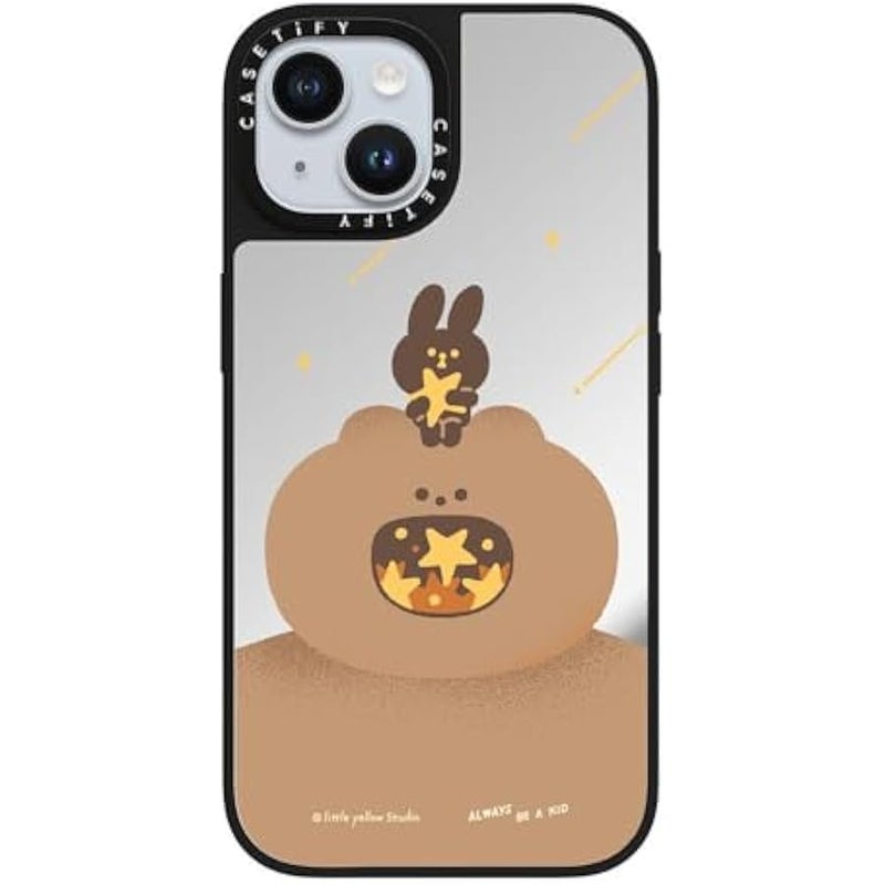 Casetify Mirror iPhone 15 Case 【Reflective / 4.9ft Drop Protection/Compatible with Magsafe】 - Star Catcher - Silver on Black - Image 4