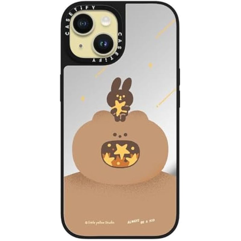 Casetify Mirror iPhone 15 Case 【Reflective / 4.9ft Drop Protection/Compatible with Magsafe】 - Star Catcher - Silver on Black - Image 2