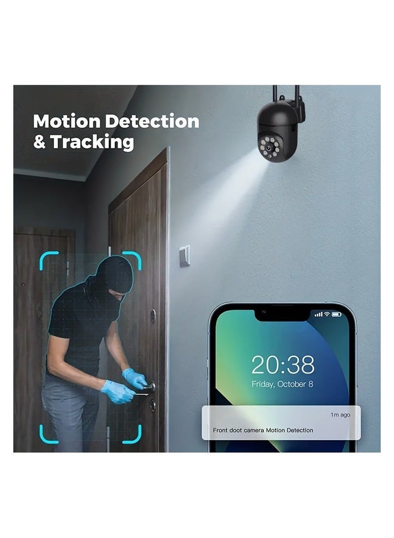 355° HD WIFI Surveillance Camera - Compatible with Alexa,2K Long Range Night Vision, Two-Way Audio, AI Mobile Detection, Color Night Vision, Weatherproof Indoor and Outdoor Security System with Intercom and 2.4G Connectivity - Image 4