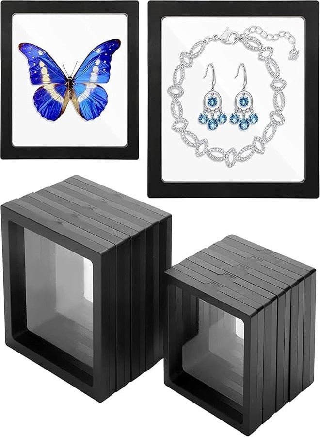 Rinpoche Transparent PE Film 3D Frame Dustproof & Portable Box Display Jewelry Storage Coin Display Case for Necklace (Multicolor) (Pack of 4) - Image 1