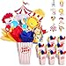 Weekgrat 12 Sets Circus Carnival Party Centerpieces Decorations Circus Theme Table Toppers with Popcorn Box Circus Carnival Cutouts and Sticks for Carnival Party Birthday Decor Supplies - Image 2