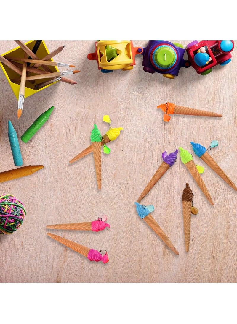 Excefore Ice Cream Pen Novelty Cute Ink Pen, 12 Pieces Assorted Color Summer Writing Pen for Kids School Supplies Party Favor (Cute Style)  - Image 3