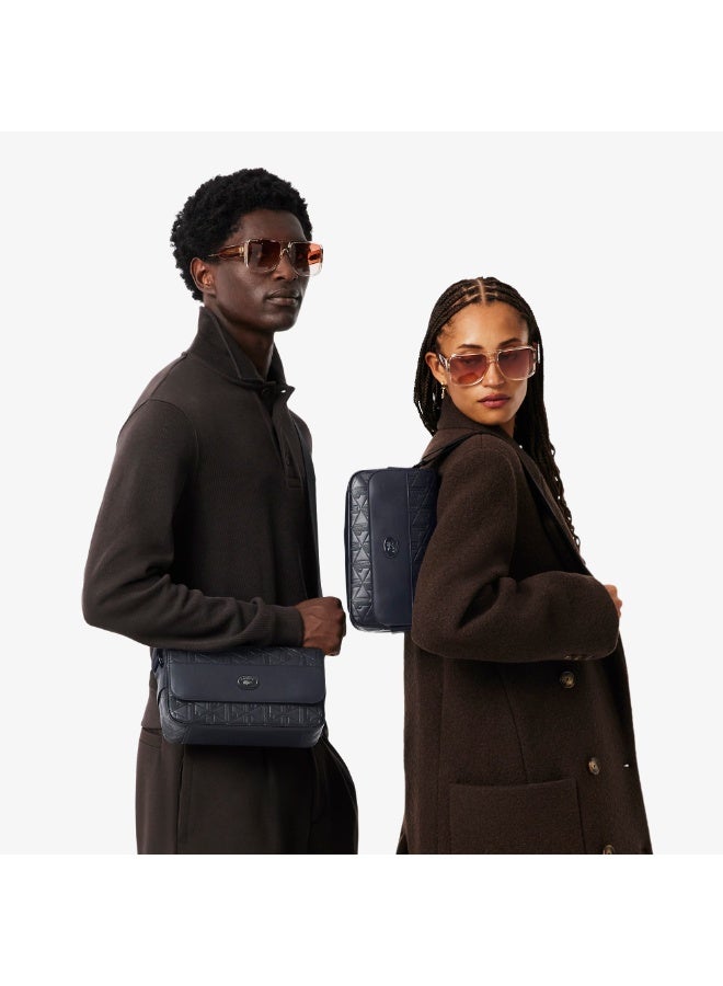 لاكوست حقيبة جلدية مونوغرام بغطاء إغلاق - Image 4