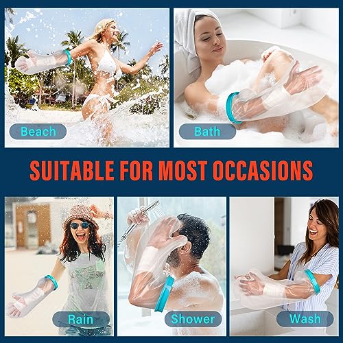 Fxdunjr Waterproof Cast Covers for Shower Arm Adult Cast Cover Protector Shower Bag to Keep Wounds Dry for Arm, Hands, Wrists, Elbow, Fingers [2025 New Reusable] - Image 5
