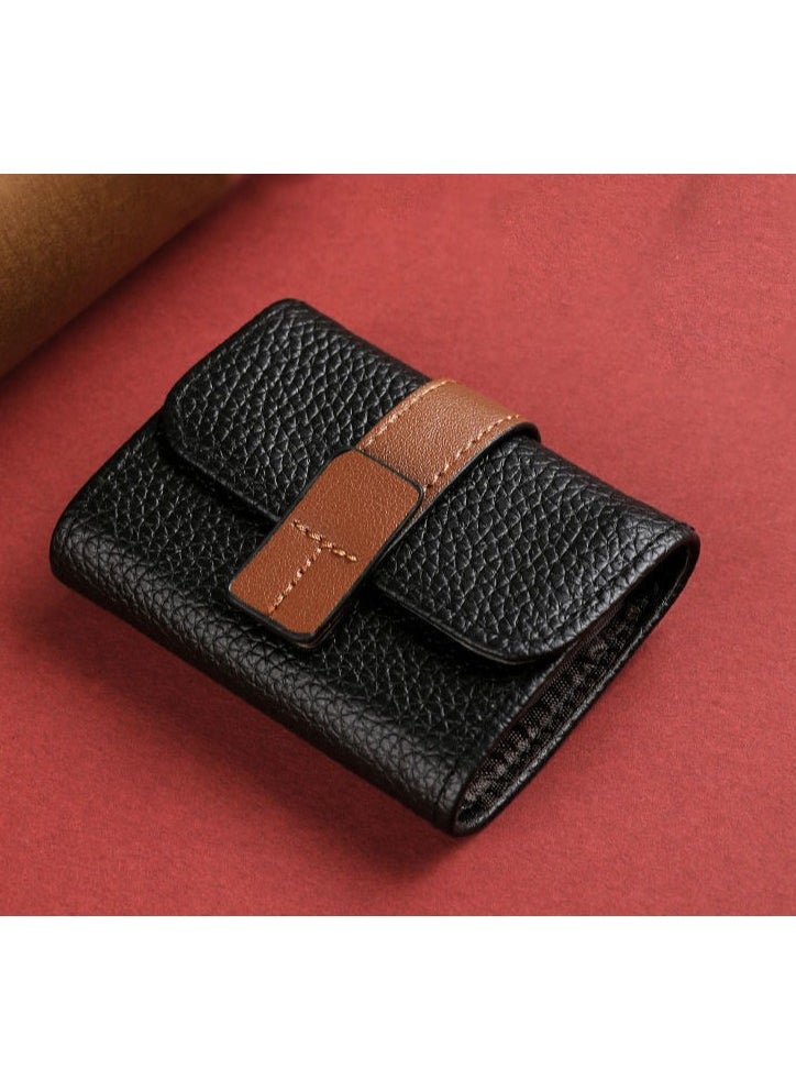 Generic - Card Bag Female Retro Colorful Small Simple Buckle New Organ Multi Card Bank Card Holder Coin Purse All-in-One - Image 1