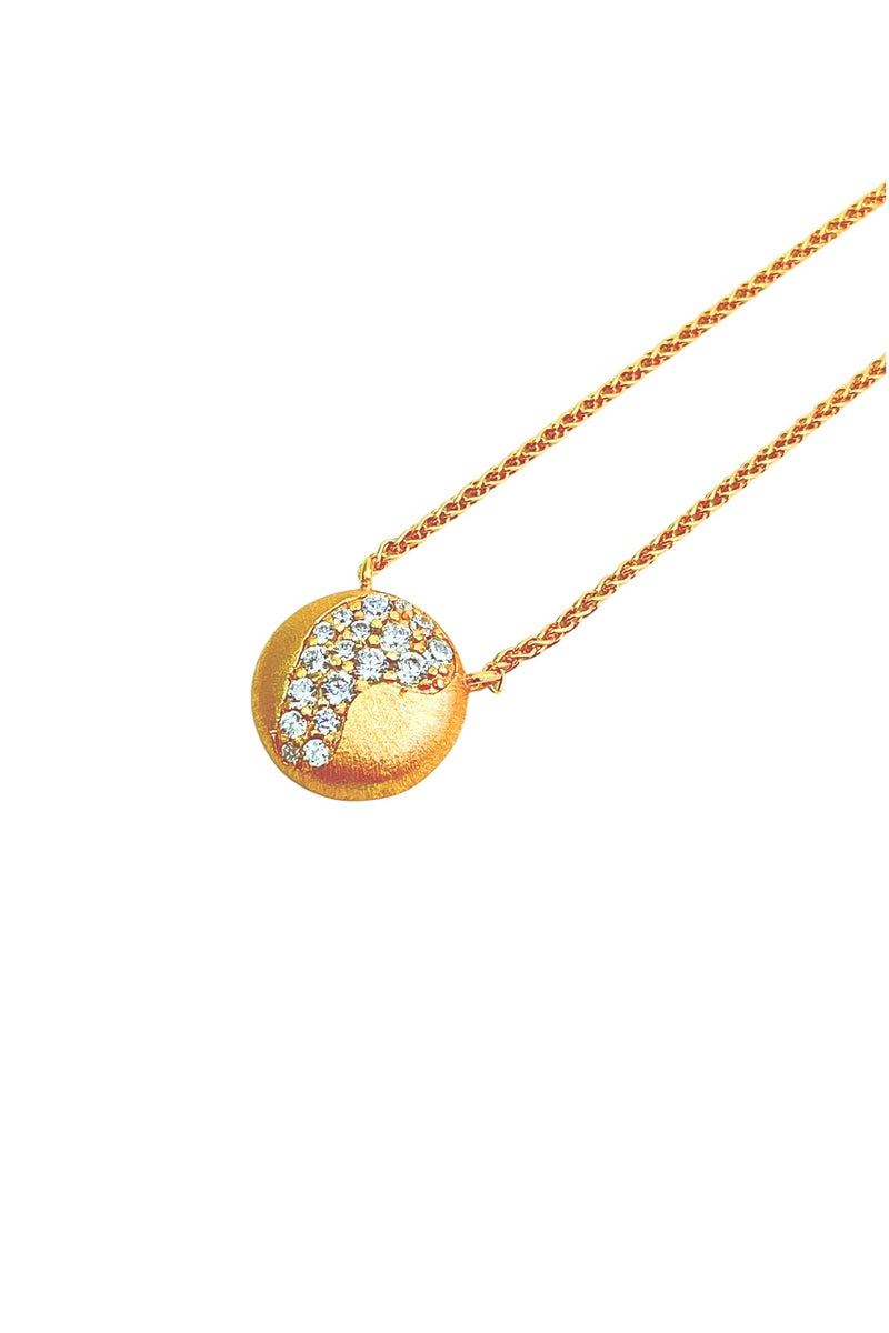 Jo Mavia Pendant Necklace with Cubic Zirconia Diamonds - Image 2