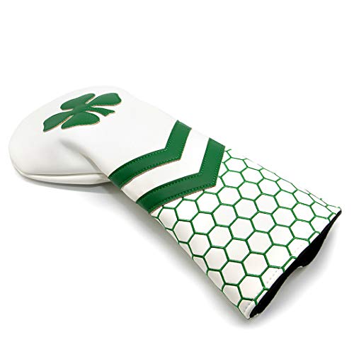 barudan golf Lucky Clover Golf Hybrid Club Head Cover Protective -, White Golf Club Cover for Hybrids, Rotatable Golf Hybrid Headcover White fits for All Brand Men Golfer (1pc Hybrid Head Cover) - Image 4