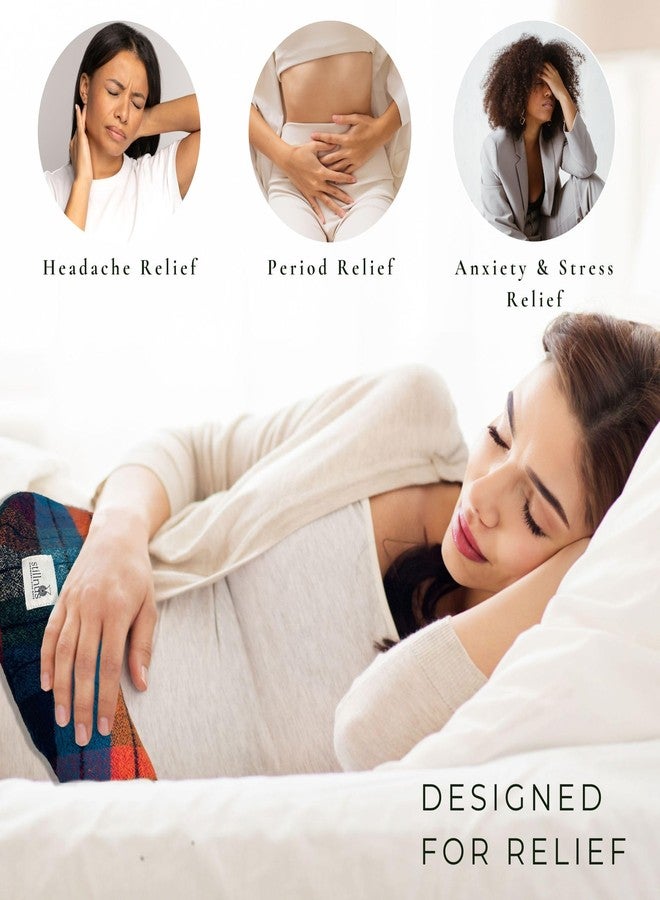 Stillnus Moon Comfort Pillow – Rainbow Tartan – Organic Lavender & Flax Seed Hot & Cold Therapy Wrap for Cramps, Anxiety, Neck Tension – Gift for Teens, Moms & Wellness Rituals - Image 4