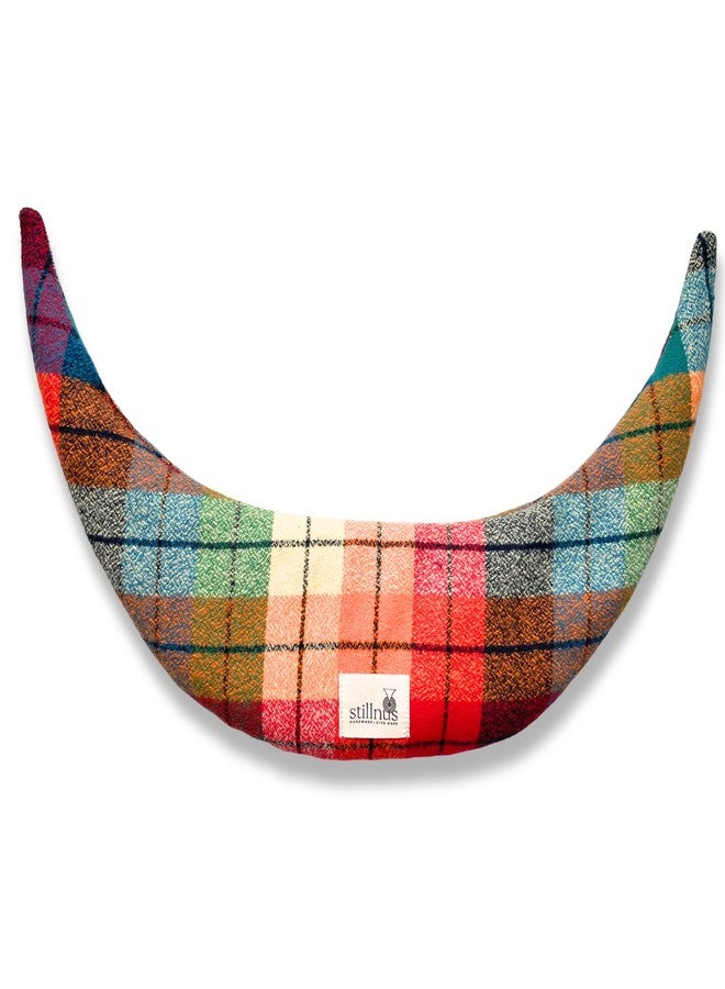 Stillnus Moon Comfort Pillow – Rainbow Tartan – Organic Lavender & Flax Seed Hot & Cold Therapy Wrap for Cramps, Anxiety, Neck Tension – Gift for Teens, Moms & Wellness Rituals - Image 1