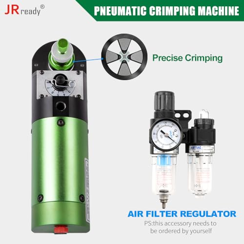 JRready Pneumatic Crimp Tool YJQW7Q Air Power FourIndent Crimp Tool for MIL Solid Contacts 1628AWGMIL Standard Air Powered Wire Terminal Crimper Machine Equivalent of W7AM2252071 - Image 3