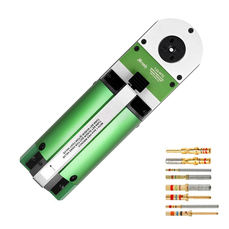 JRready Pneumatic Crimp Tool YJQW7Q Air Power FourIndent Crimp Tool for MIL Solid Contacts 1628AWGMIL Standard Air Powered Wire Terminal Crimper Machine Equivalent of W7AM2252071 - Image 2