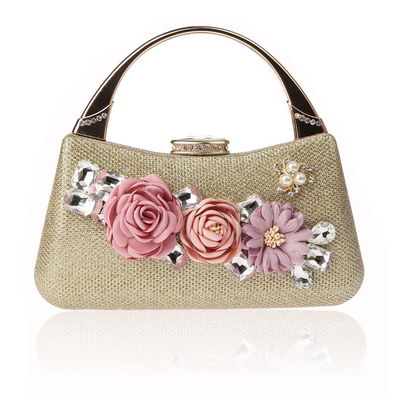 New Flower Bag Fashion Evening Bag Evening Bag Exquisite Gift Bag Handbag Party Bag F918 Flower - Image 5