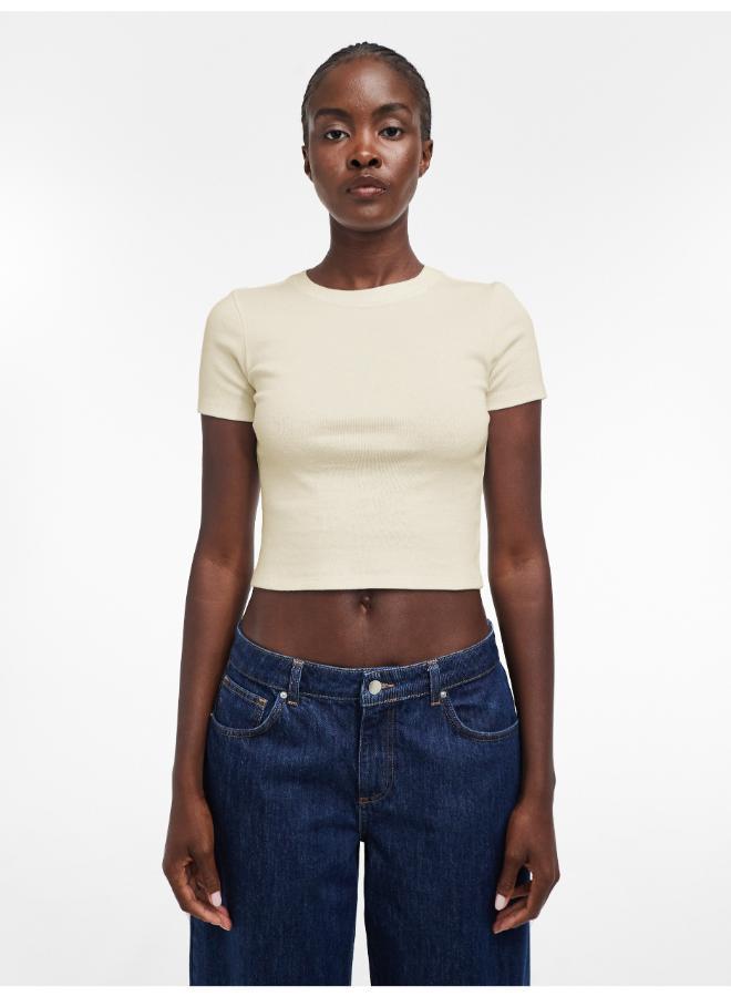TOPSHOP Knitted Crop T-shirt - Image 1