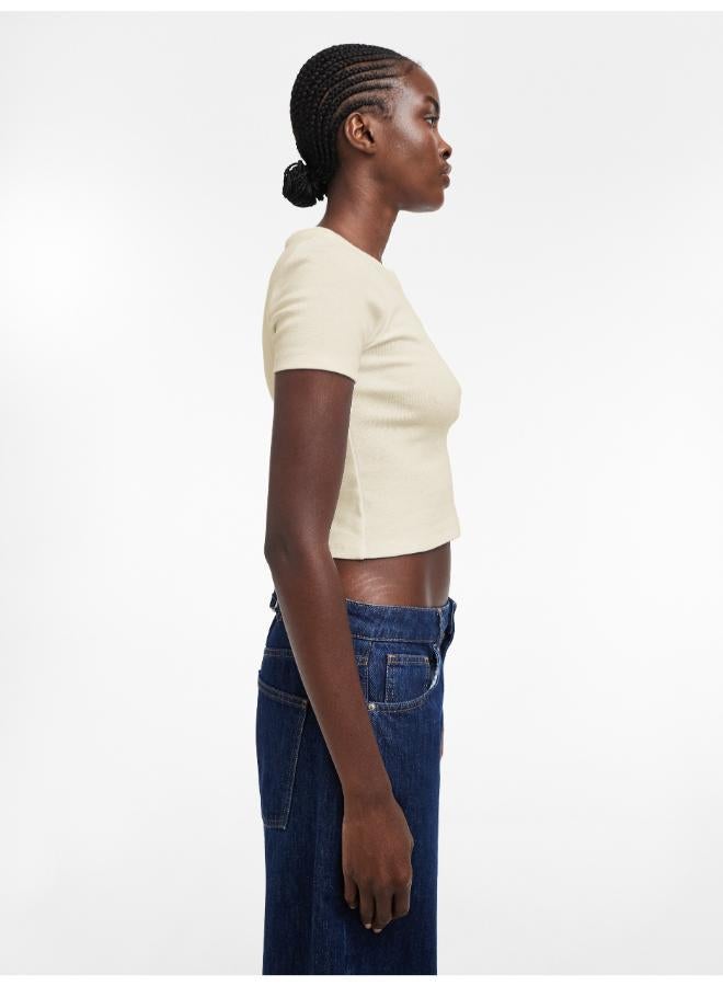 TOPSHOP Knitted Crop T-shirt - Image 3