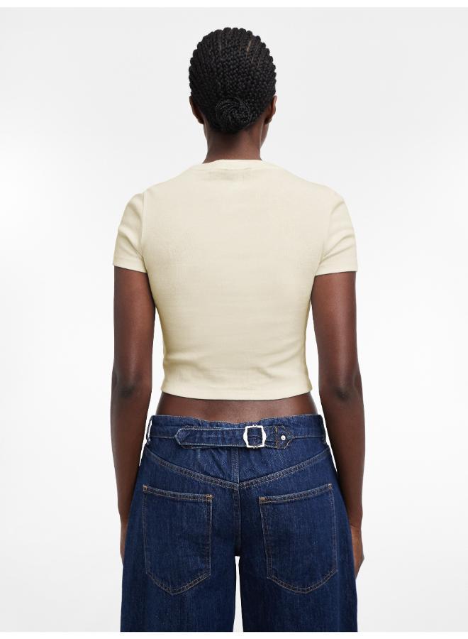 TOPSHOP Knitted Crop T-shirt - Image 2