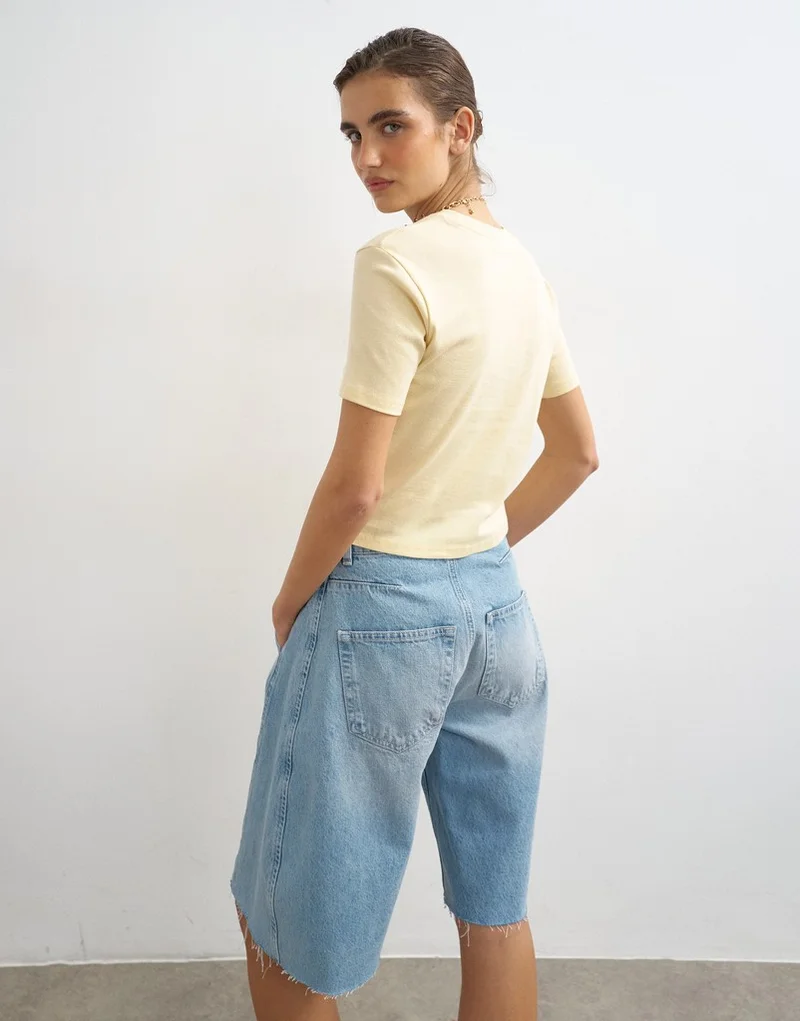 Topshop Knitted Crop T-shirt