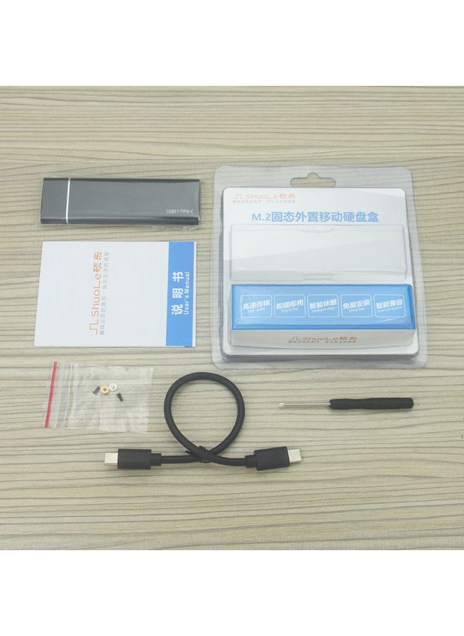 ماركة غير محددة صندوق محرك الأقراص الصلبة المحمول SSD SATA Protocol USB 3.1 من النوع C إلى SSD SATA M.2 - اللون: Tn02 فضي a-c  - Image 5