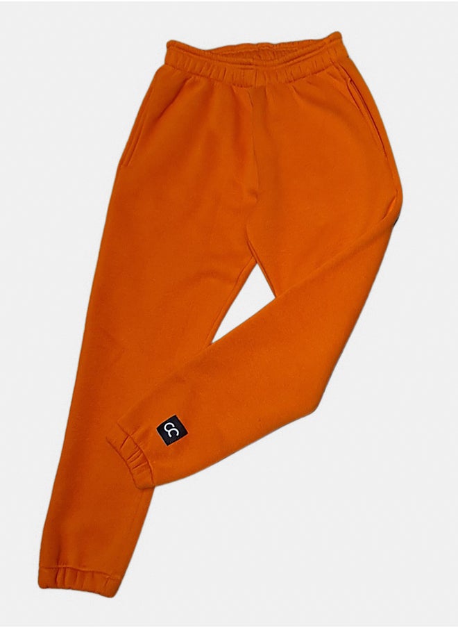 SHECHICK Basic Cotton Joggers Sweatpants Popping Orange  - Image 2