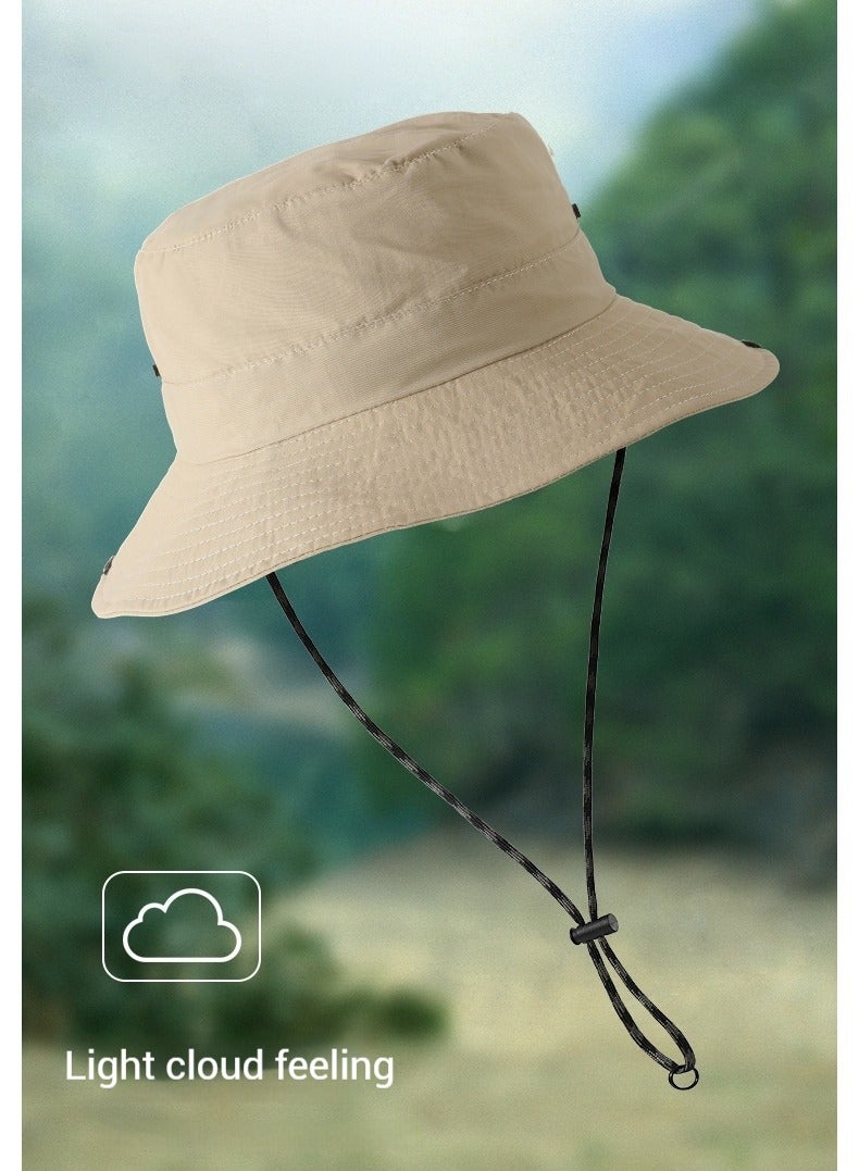 REXCHI Anti-ultraviolet Sun Hat Outdoor Sports Travel Camping Fisherman Hat Men And Women Wide Brim Breathable Sunshade - Image 5