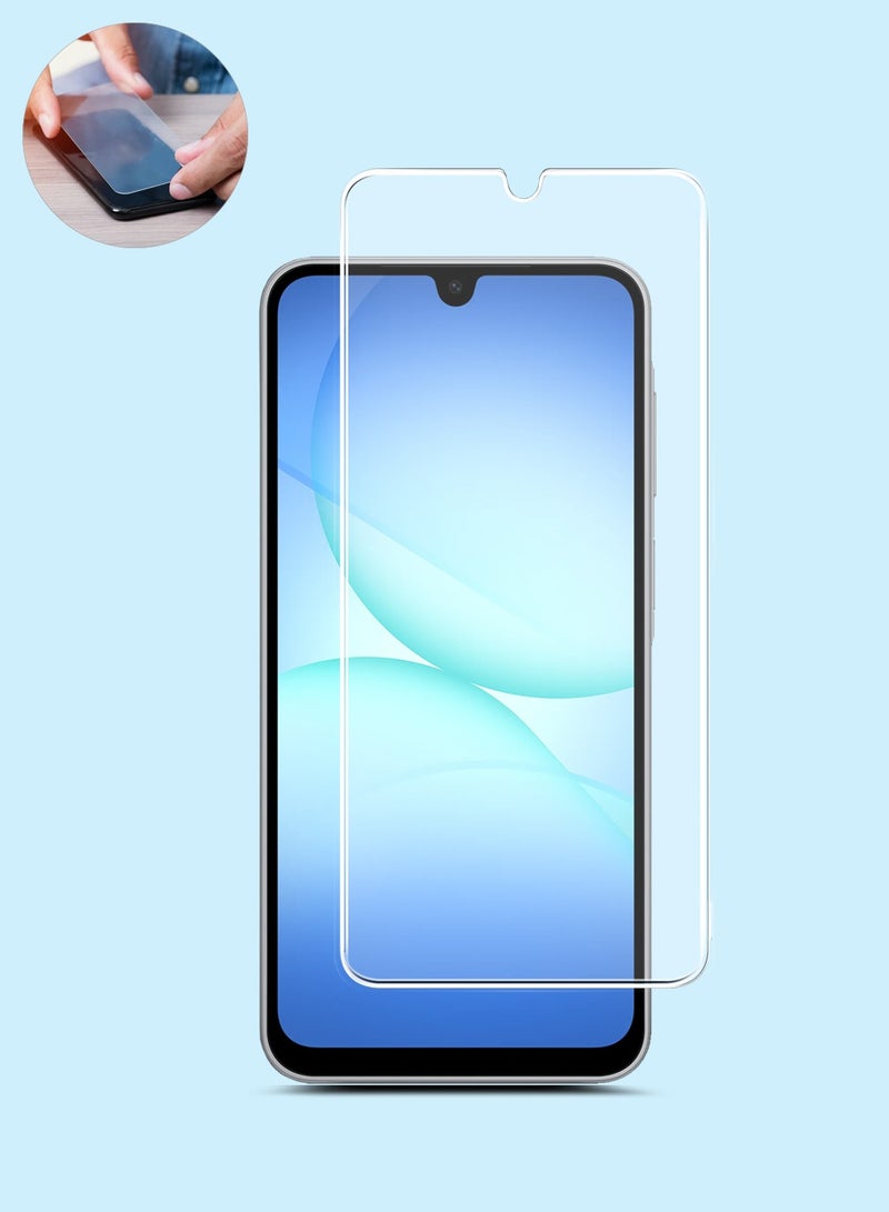 جيماكس حامي شاشة زجاجي مقوي 9H 2.5D بحواف منحنية لسلسلة GMAX Premium لجهاز سامسونج جالاكسي A17 5G لعام 2025 - شفاف - Image 1